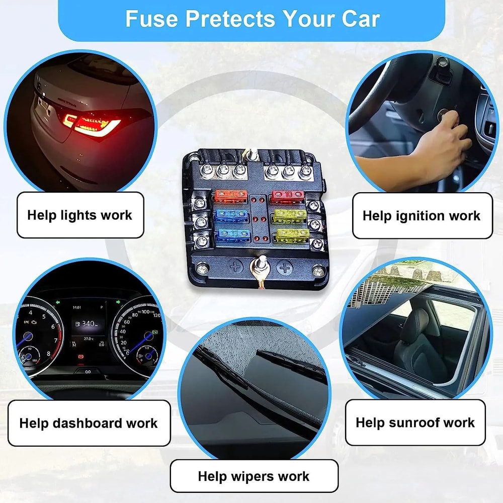 180 Piece Car Fuse Assortment Kit Mini Standard And Micro Blade Fuses 2