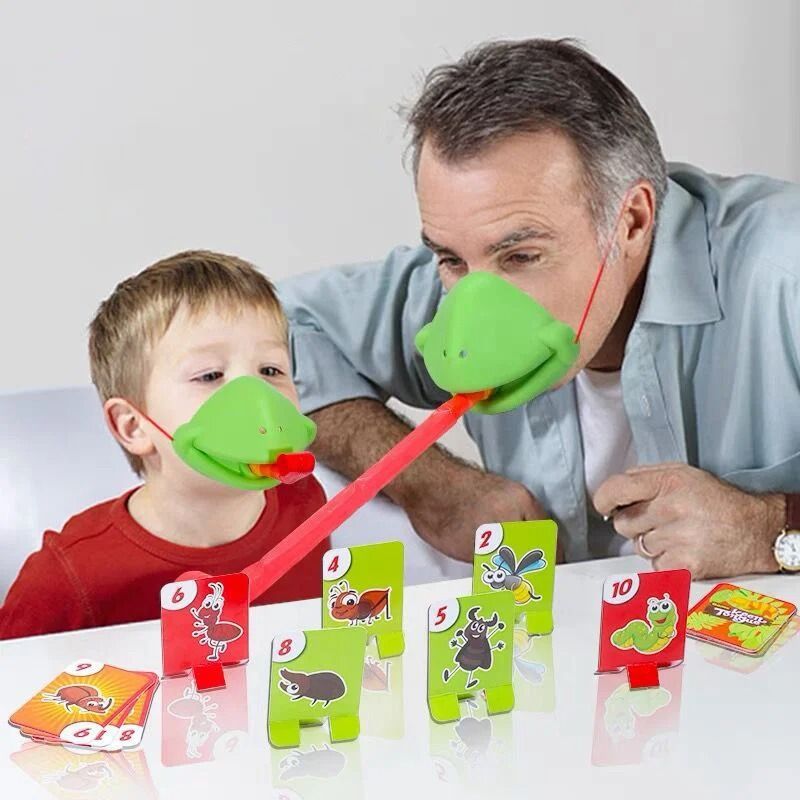 Frog Lizard Tongue Game Mask Fun Interactive Family Board Game 0