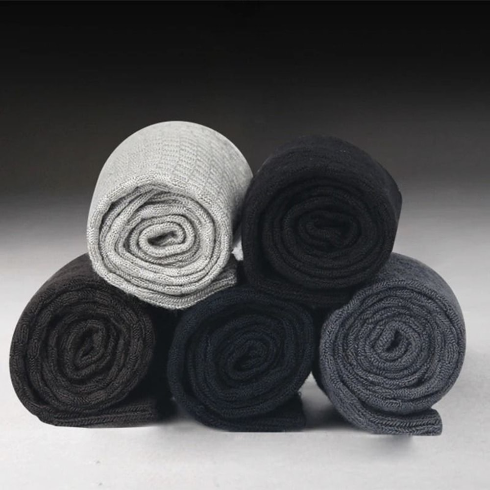 Mens Bamboo Fiber Compression Dress Socks 10 Pair Set 8