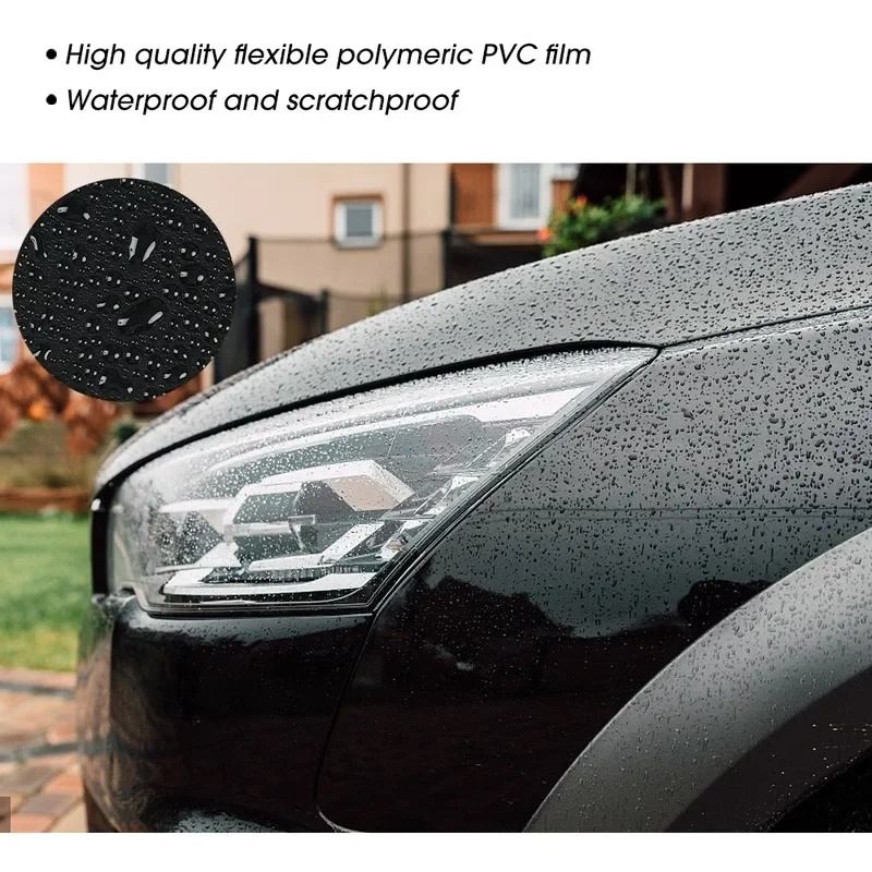 Gloss Black Car Vinyl Wrap Film Self Adhesive Auto Body Sticker 150x50cm 10