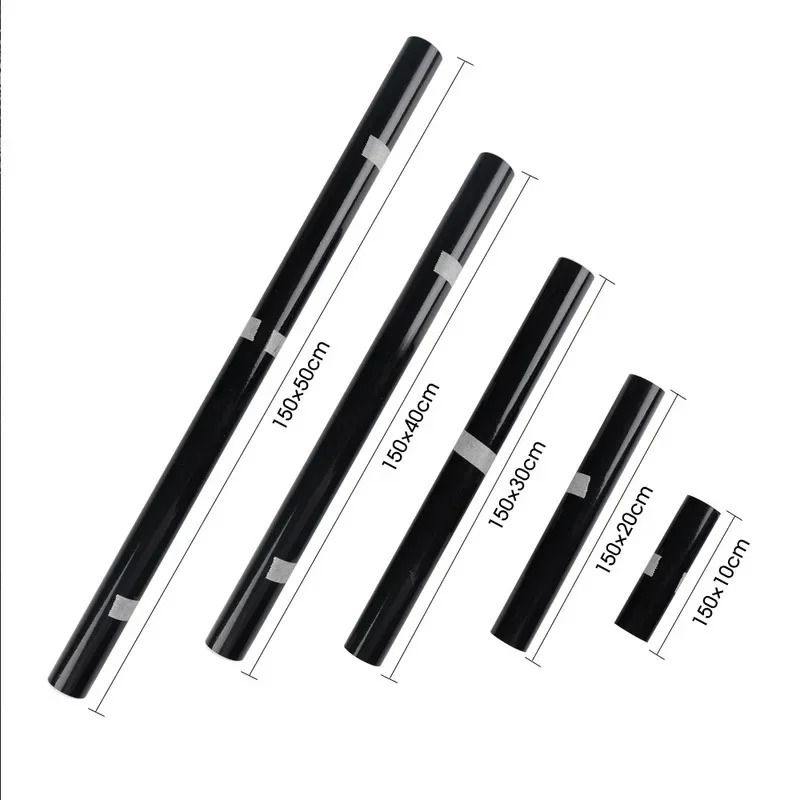 Gloss Black Car Vinyl Wrap Film Self Adhesive Auto Body Sticker 150x50cm 6