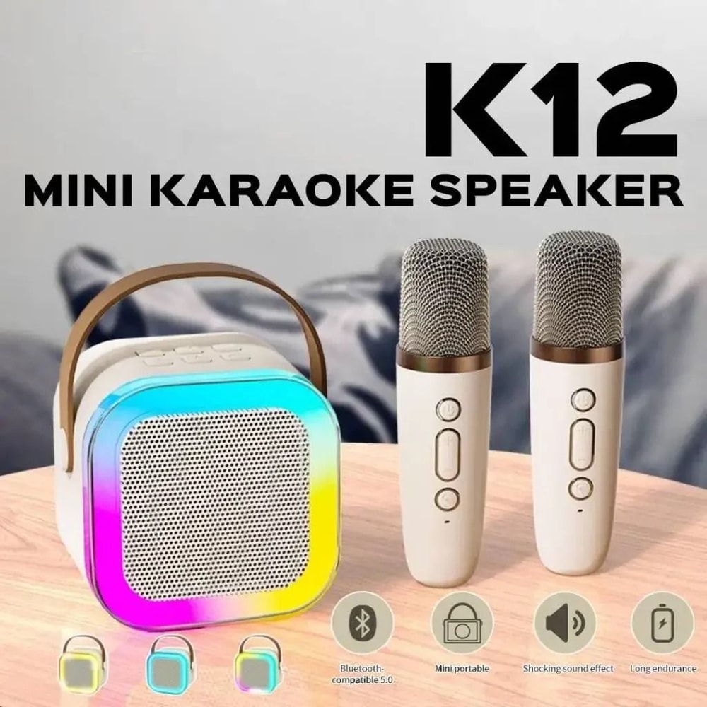 K12 Bluetooth Karaoke Speaker Mini Wireless Sound System With Microphone 0