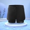 Mens Quick Dry Swim Trunks Two Layer Athletic Beach Shorts 2