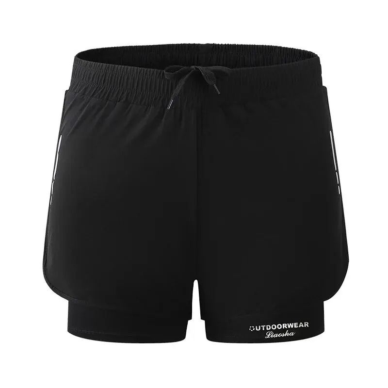 Mens Quick Dry Swim Trunks Two Layer Athletic Beach Shorts 0