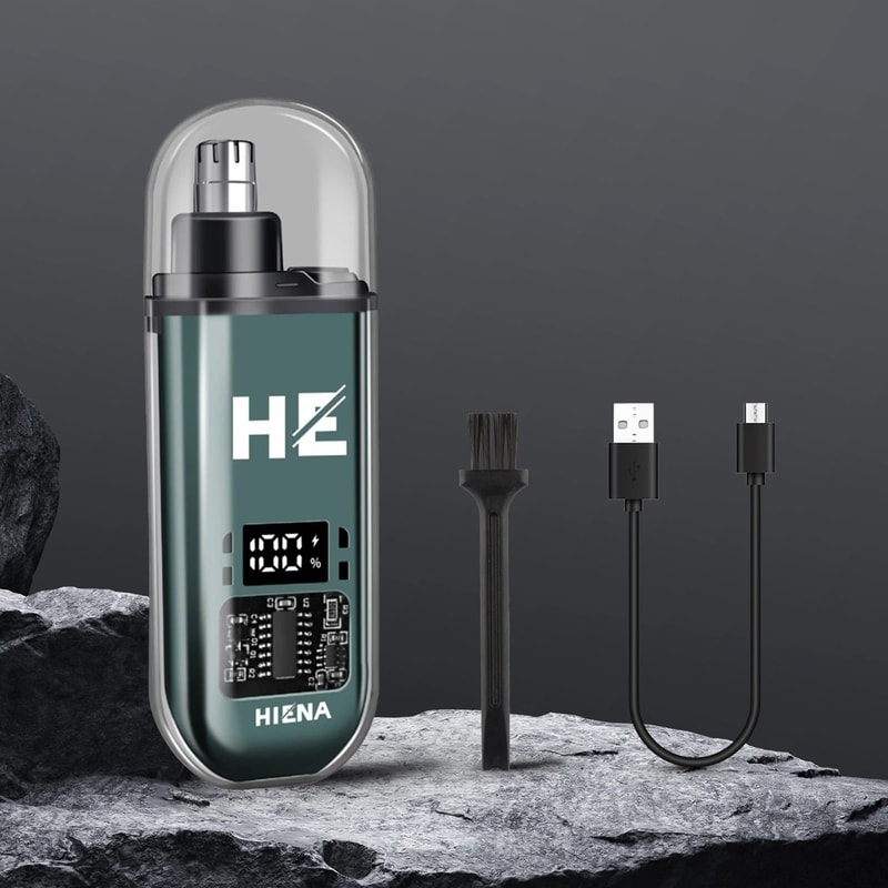 HIENA Electric Nose Hair Trimmer Rechargeable Mini Nose And Ear Grooming Tool 0