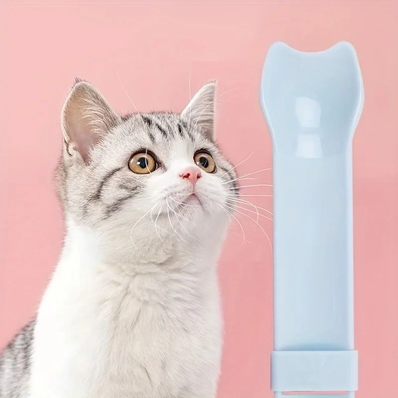Cat Treat Feeder Spoon Lickable Wet Cat Treat Squeeze Tool 0