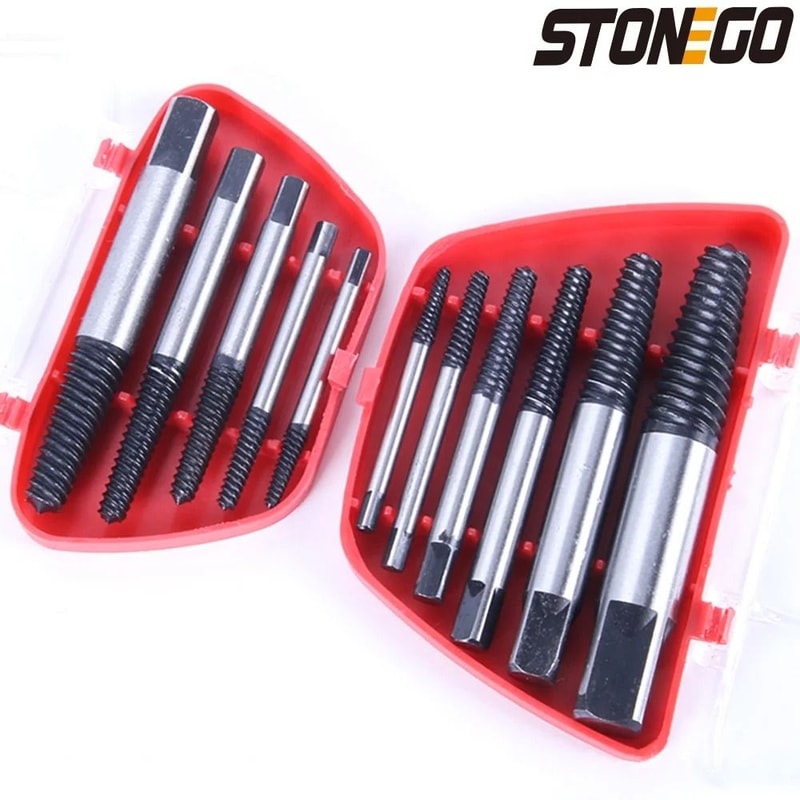 STONEGO Screw Extractor Set Double Sided Drill Bits For Broken Screws 0