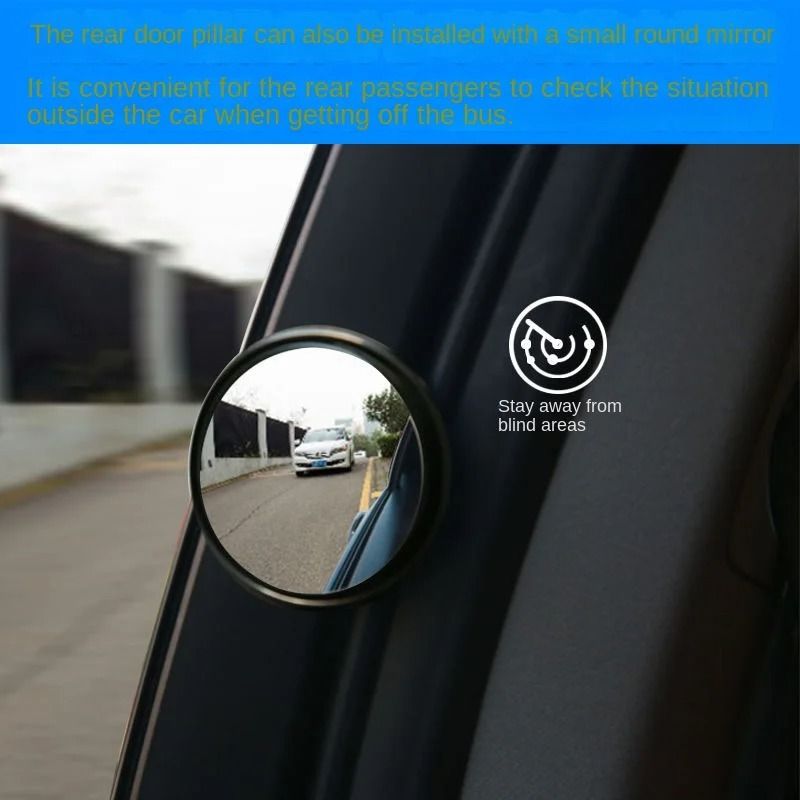 360 Degree Adjustable Blind Spot Mirror Wide Angle Convex Car Rearview 2