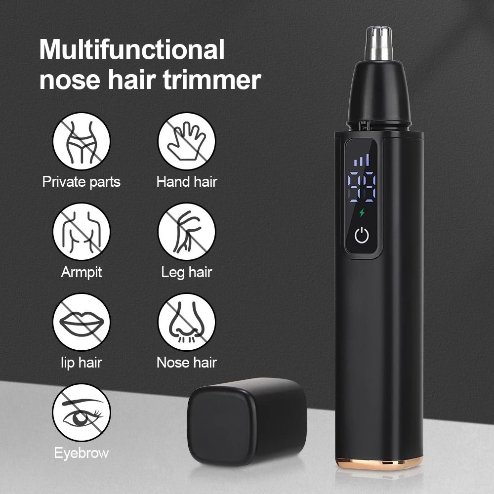 Electric Nose Hair Trimmer High Speed Facial Hair Remover For Men And Women 9