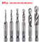 Titanium Coated Metric Tap Drill Bit Set Hex Shank Thread Tapping Tool 14
