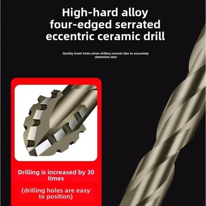 Four Edge Dry Drill Bit For Ceramic Tile Marble And Concrete Precision Cutting Tool 10