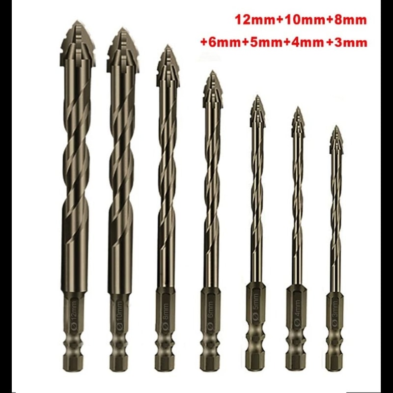 Four Edge Dry Drill Bit For Ceramic Tile Marble And Concrete Precision Cutting Tool 6