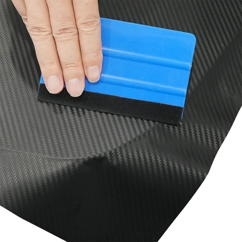 3D Carbon Fiber Vinyl Wrap Black Car And Motorcycle Body Styling Film 2