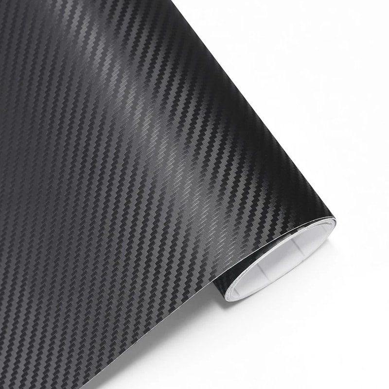 3D Carbon Fiber Vinyl Wrap Black Car And Motorcycle Body Styling Film 4