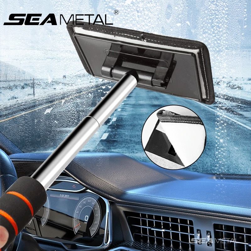 SEAMETAL Telescopic Windshield Defogging Brush Car Glass Cleaning Tool 6