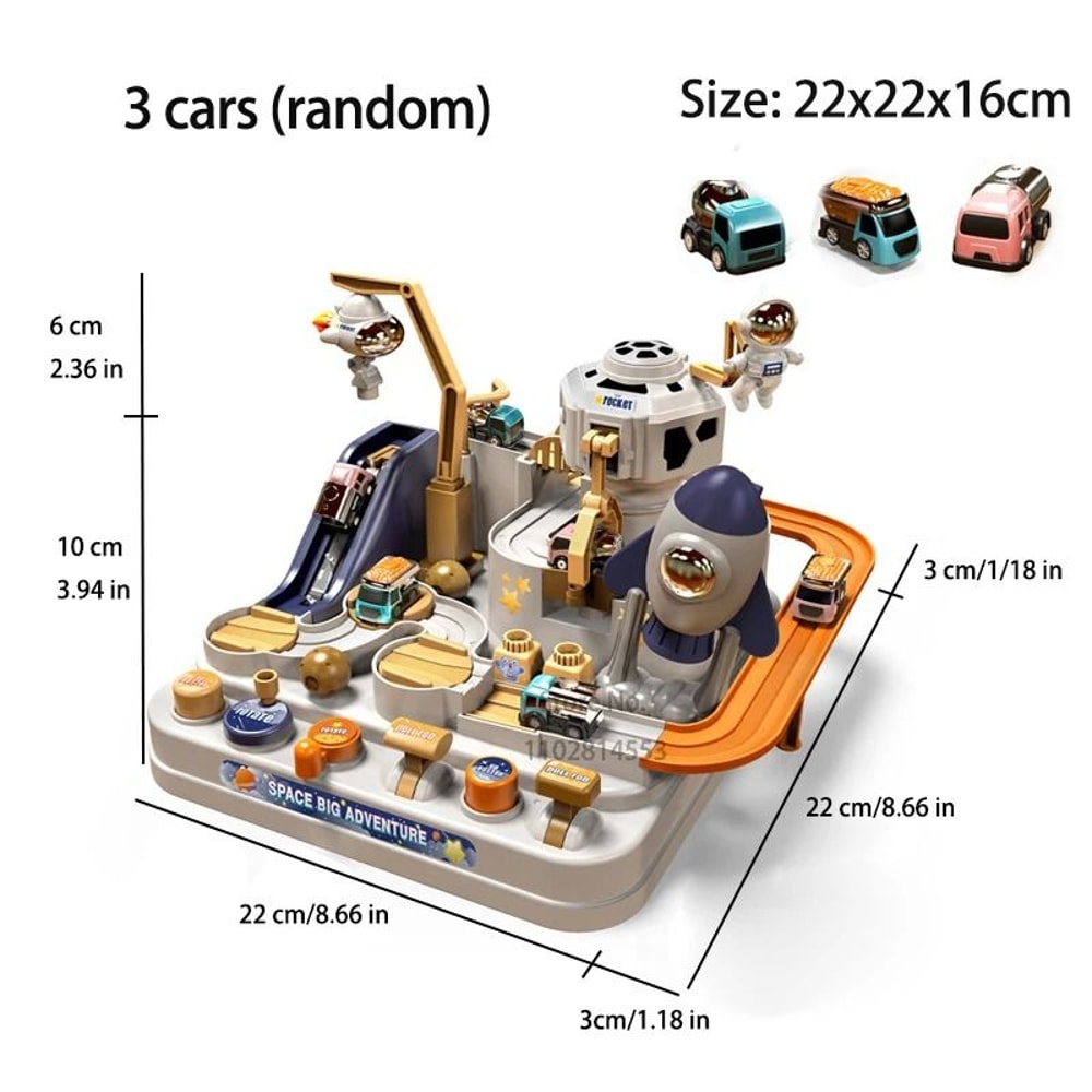Racing Rail Car Track Adventure Educational Toy For Kids 4