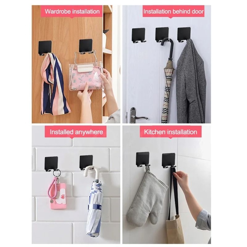 Wall Mounted Shaving Razor Holder Multifunction Bathroom Storage Hook 6