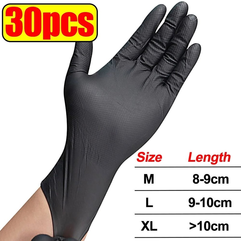 Heavy Duty Nitrile Gloves 8 Mil Extra Thick Disposable Work Gloves 0