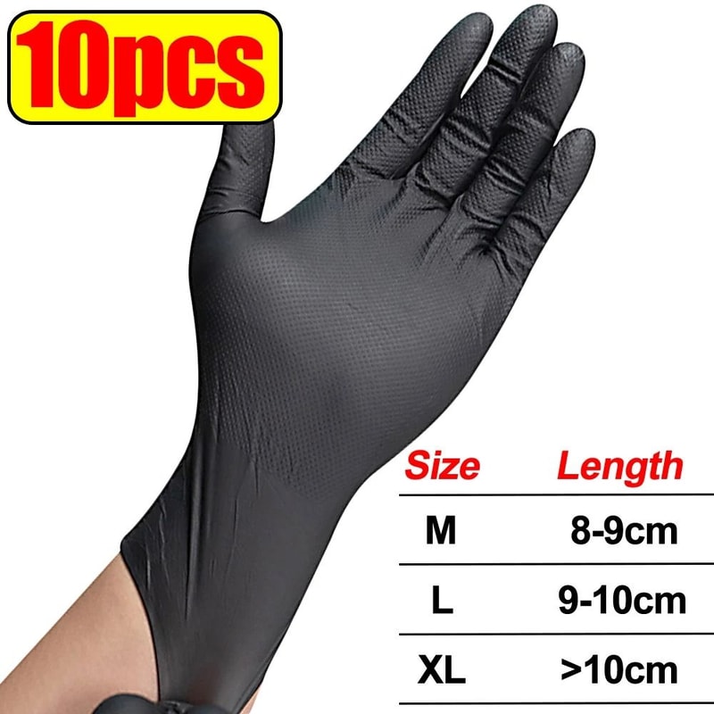 Heavy Duty Nitrile Gloves 8 Mil Extra Thick Disposable Work Gloves 6