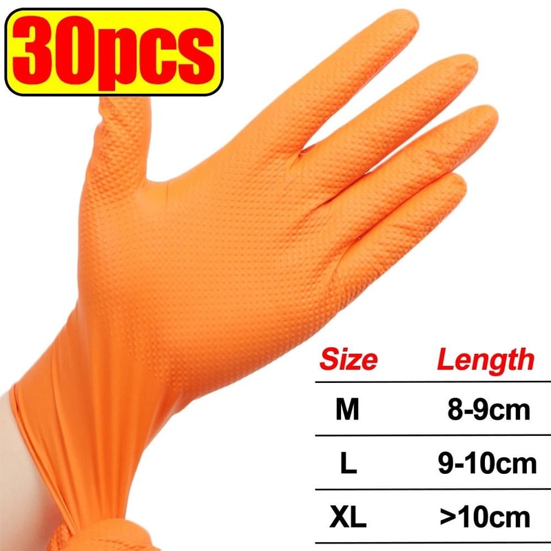 Heavy Duty Nitrile Gloves 8 Mil Extra Thick Disposable Work Gloves 3