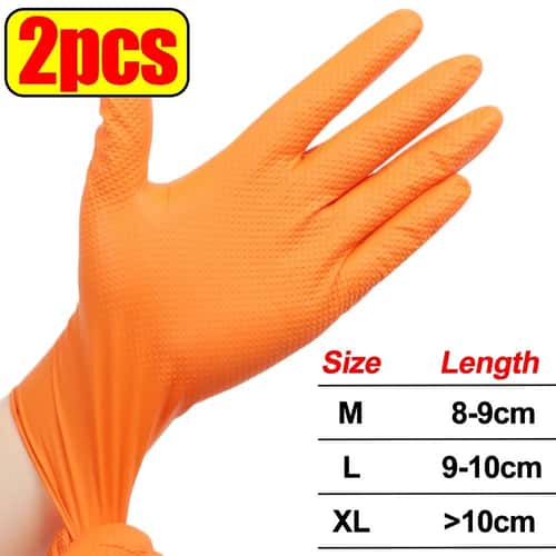 Heavy Duty Nitrile Gloves 8 Mil Extra Thick Disposable Work Gloves