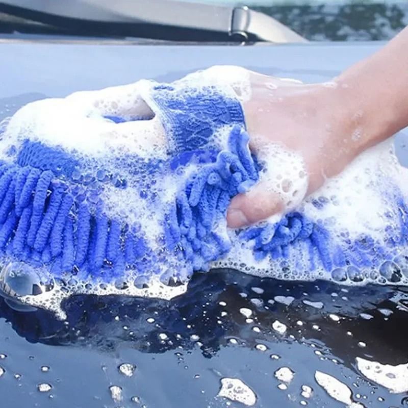 Microfiber Car Wash Gloves And Cleaning Sponge Set For Scratch Free Auto Care 7
