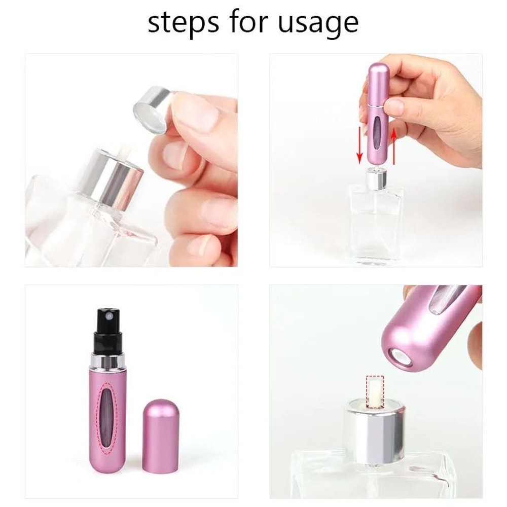 Portable Perfume Refill Bottle Mini Travel Atomizer 5ml Leakproof Spray 16