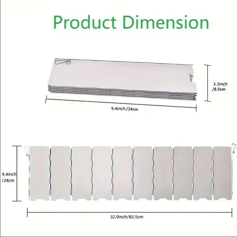 Ultralight Foldable Camping Stove Windscreen Aluminum Alloy Wind Shield 5