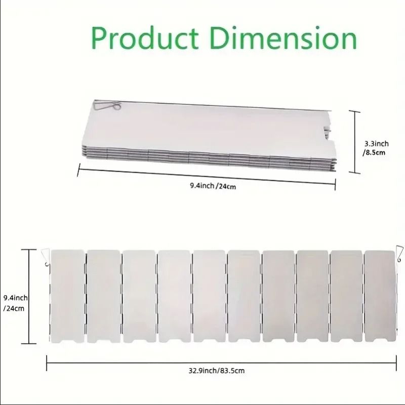 Ultralight Foldable Camping Stove Windscreen Aluminum Alloy Wind Shield 5