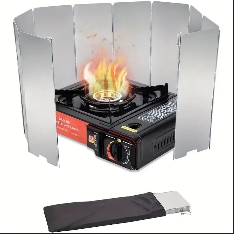 Ultralight Foldable Camping Stove Windscreen Aluminum Alloy Wind Shield 0