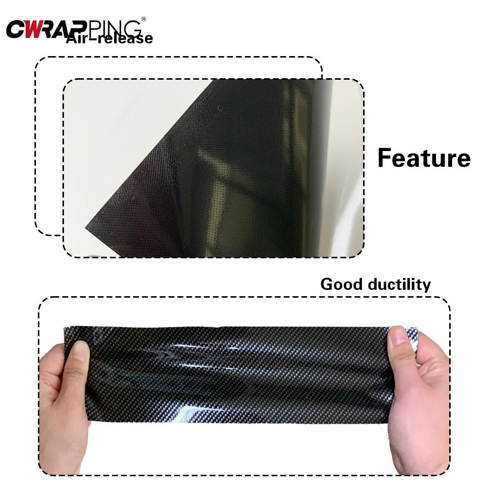 Carbon Fiber Vinyl Wrap Sticker Self Adhesive Waterproof Car Protection Film 20