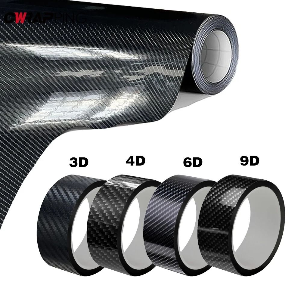 Carbon Fiber Vinyl Wrap Sticker Self Adhesive Waterproof Car Protection Film 22