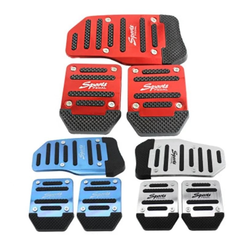 Universal Aluminum Manual Transmission Pedal Covers Non Slip Car Pedal Set 0