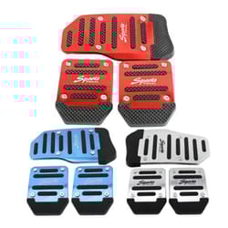 universal aluminum manual transmission pedal covers non slip car pedal set
