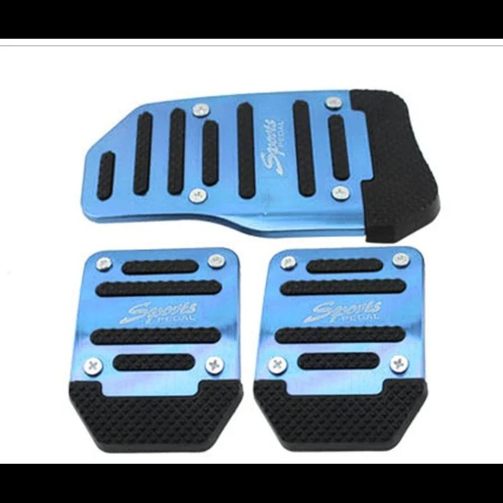 Universal Aluminum Manual Transmission Pedal Covers Non Slip Car Pedal Set 2