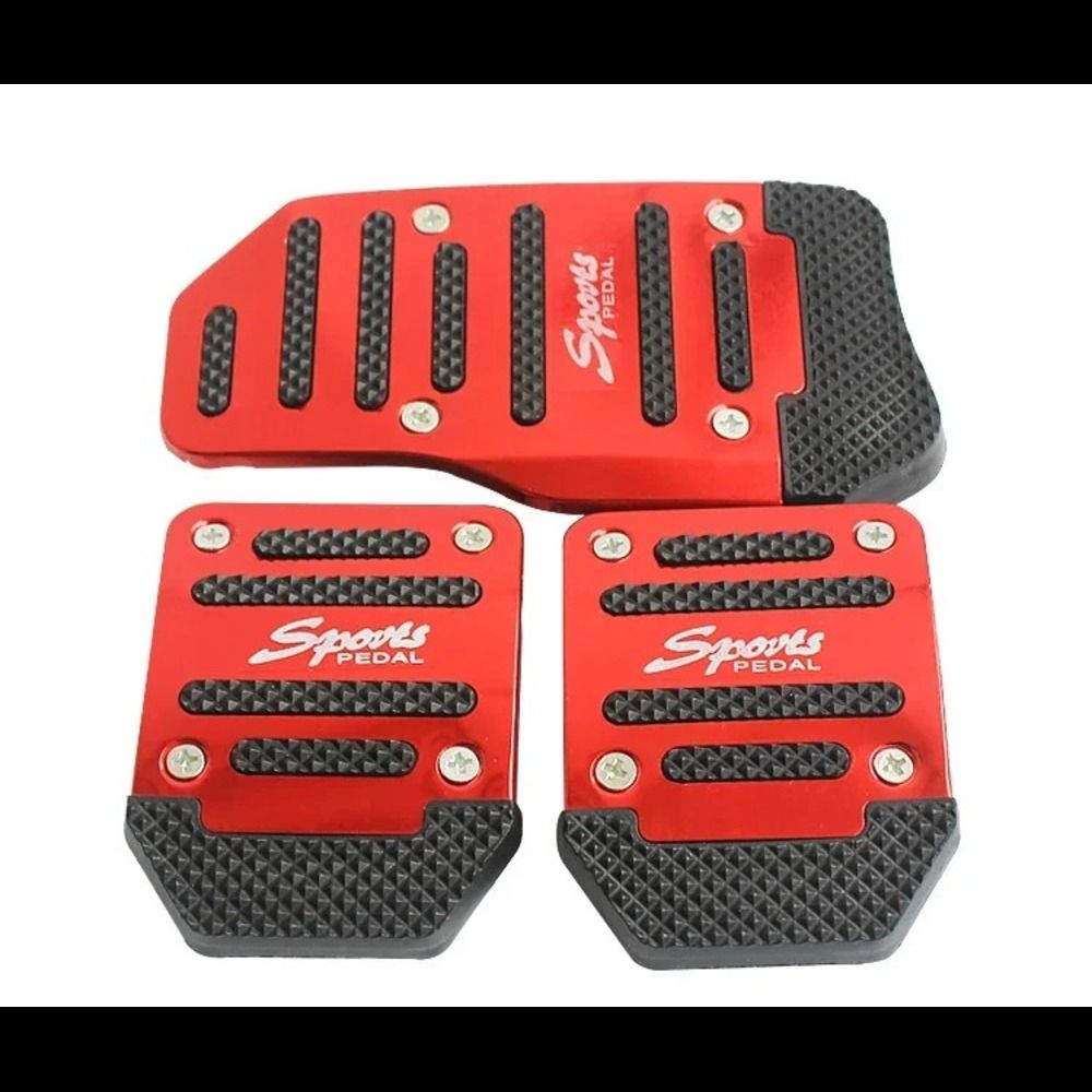 Universal Aluminum Manual Transmission Pedal Covers Non Slip Car Pedal Set 3