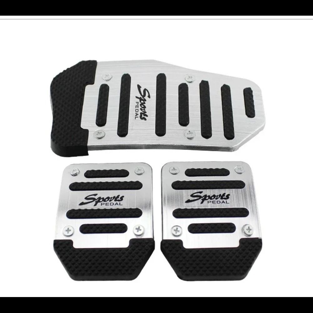 Universal Aluminum Manual Transmission Pedal Covers Non Slip Car Pedal Set 1