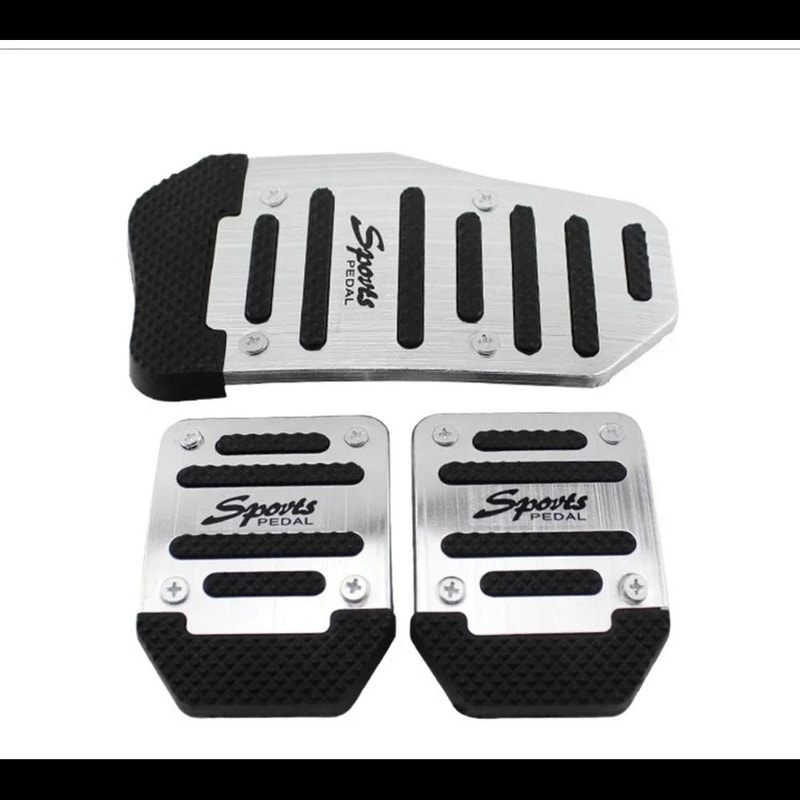 Universal Aluminum Manual Transmission Pedal Covers Non Slip Car Pedal Set 1
