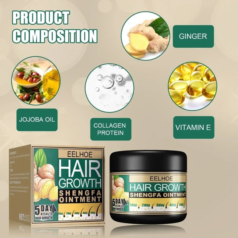 Ginger Hair Growth Cream Scalp Massage Treatment For Thicker Smoother Hair 2