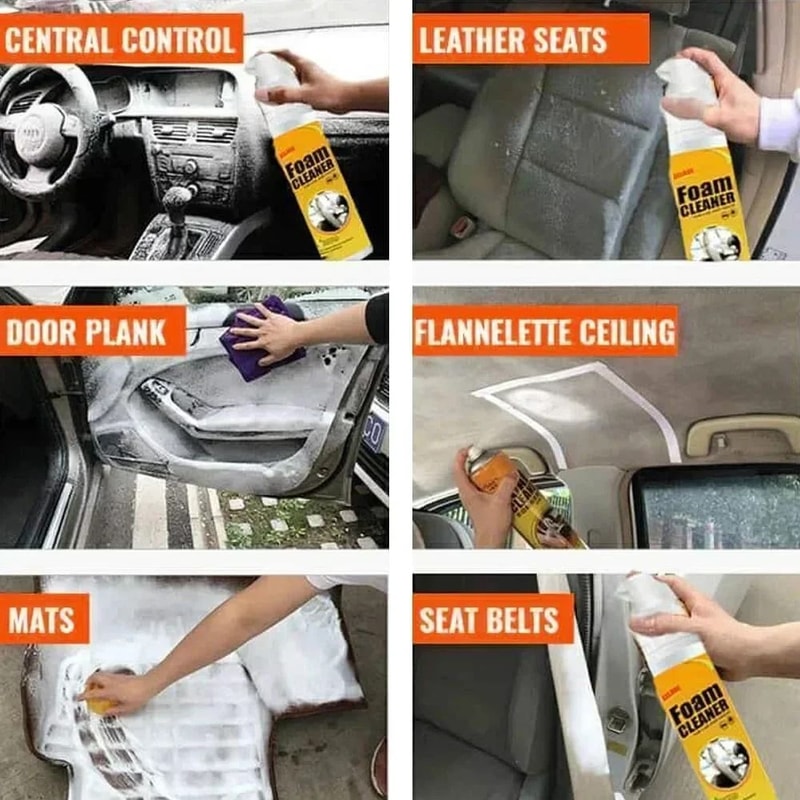 Multi Purpose Foam Cleaner Spray For Car Interior And Home Surfaces 8