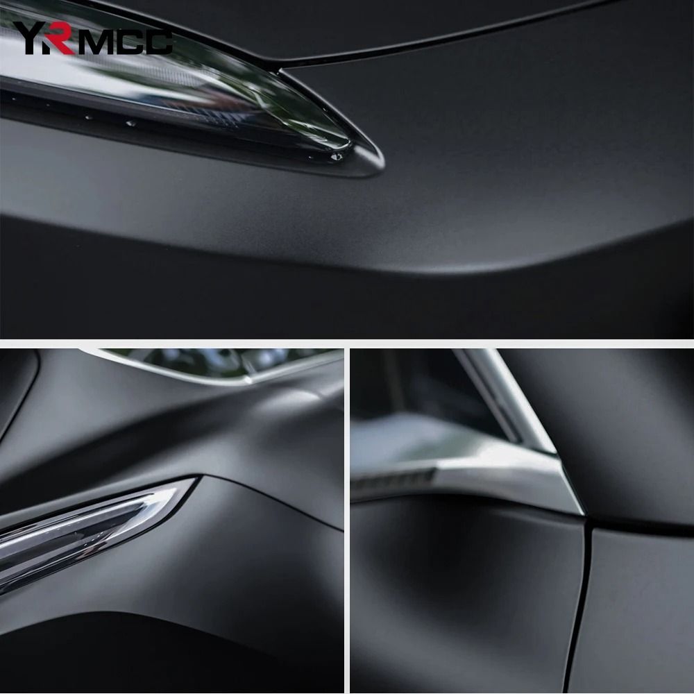 Matte Black Vinyl Wrap Car Body Film Waterproof Auto Tuning Sticker 8