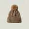 Winter Knit Beanie Hat With Fur Pompom Warm Velvet Lined Cap 6