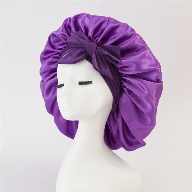 Satin Sleep Bonnet Hair Protection Night Cap For Women And Men 3