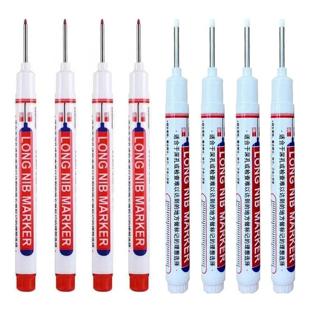 Deep Hole Marker Set Long Nib Permanent Markers For Metal Wood And DIY 14