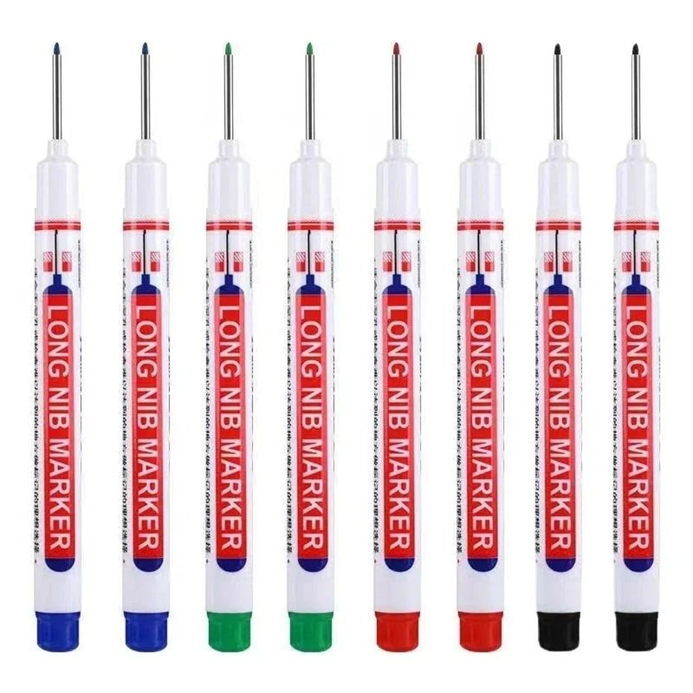 Deep Hole Marker Set Long Nib Permanent Markers For Metal Wood And DIY 11