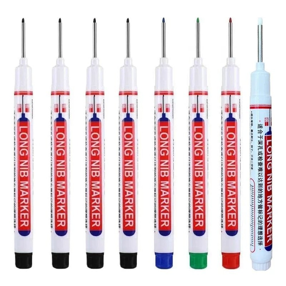 Deep Hole Marker Set Long Nib Permanent Markers For Metal Wood And DIY 4
