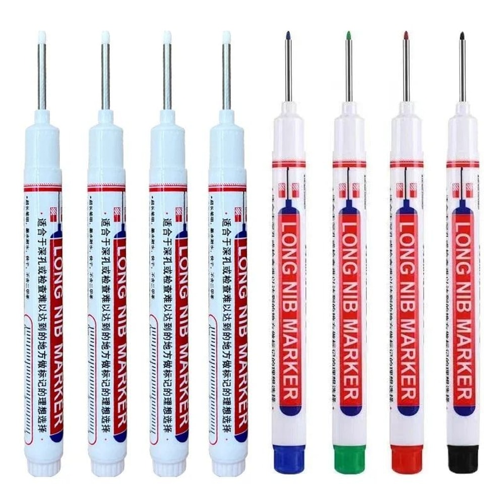 Deep Hole Marker Set Long Nib Permanent Markers For Metal Wood And DIY 5