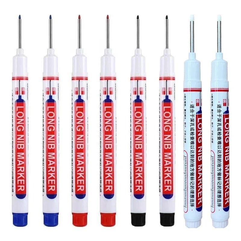 Deep Hole Marker Set Long Nib Permanent Markers For Metal Wood And DIY 9
