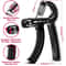 Adjustable Hand Grip Strengthener With Finger Exerciser 5 To 60Kg Trainer 5