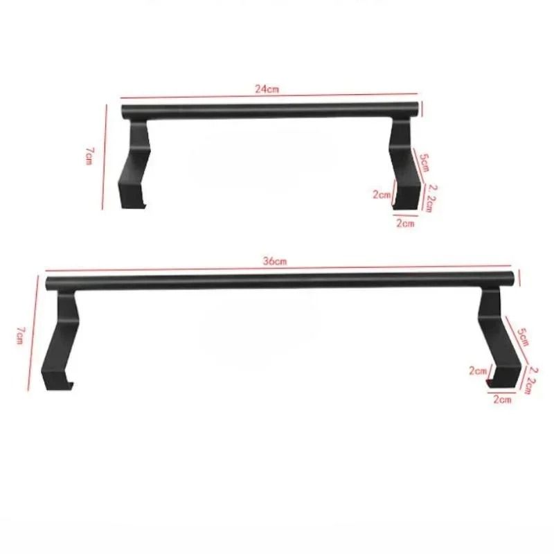 Over Cabinet Towel Rack Punch Free Steel Towel Rod Organizer 3